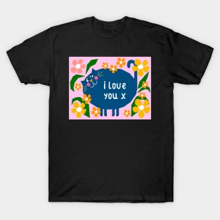 Cute Cat I Love You T-Shirt